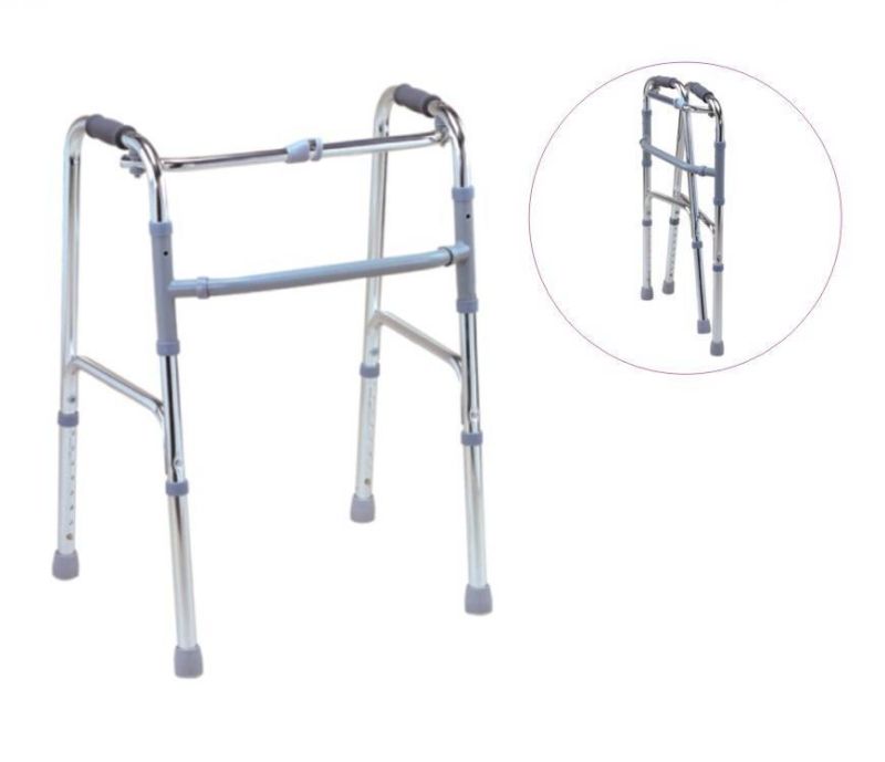 Reciprocal Swing Walker Aluminium Mobility Walking Aids Foldable Frame Elderly Walker