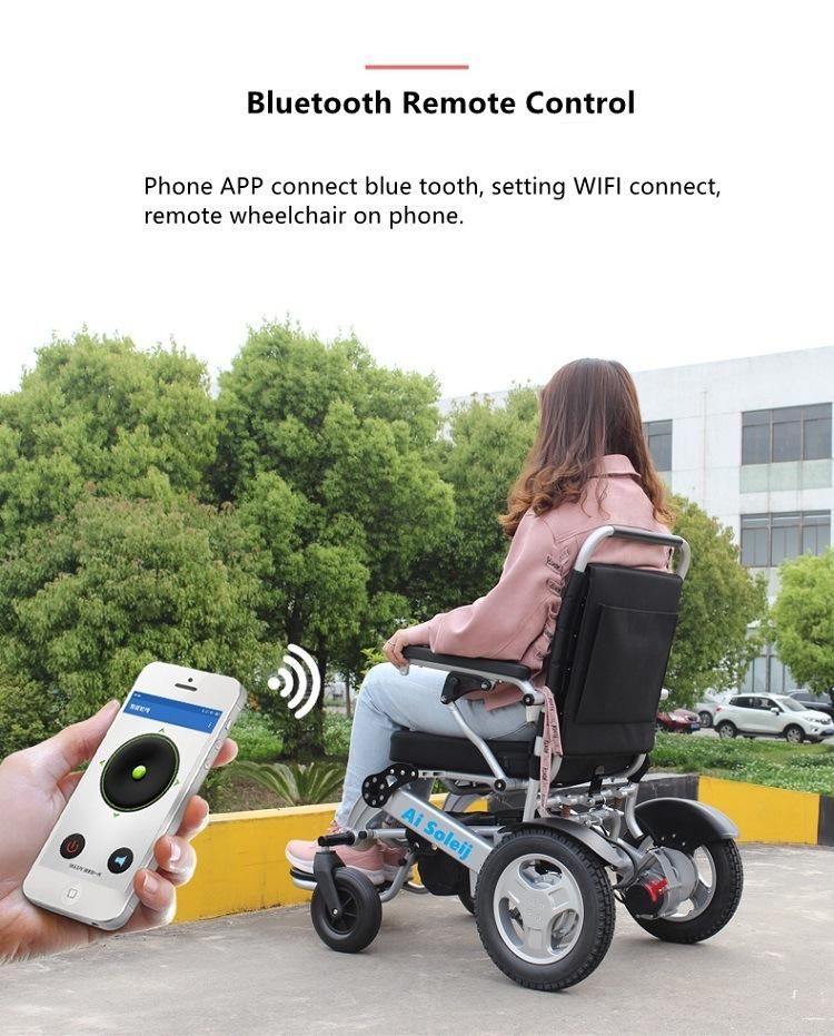 250W Brushless Motor Handicap Elektrorollstuhl Light Airline Foldable Electric Wheelchair