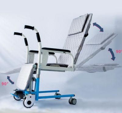 Lightweight Manual Reclining Commode Wheelchair