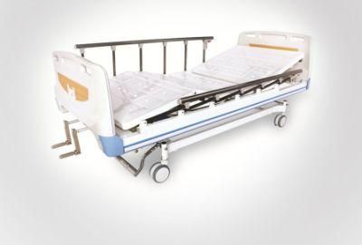 Hospital Ward Furniture Nursing Care Manual 2 Function Medical Bed with Big Side Rails