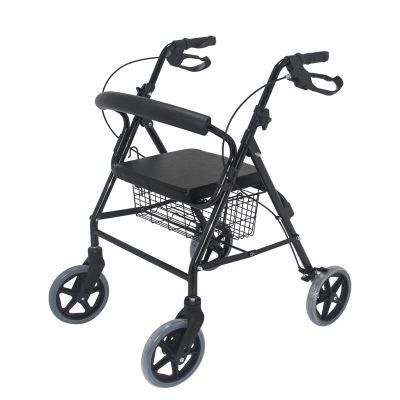 Elderly Walking Aid Folding Orthopedic Walker, Fololdable Aluminium Rollator for Adults