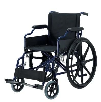 Folding Manual Lightweight Wheelchair with Double Cross Bar