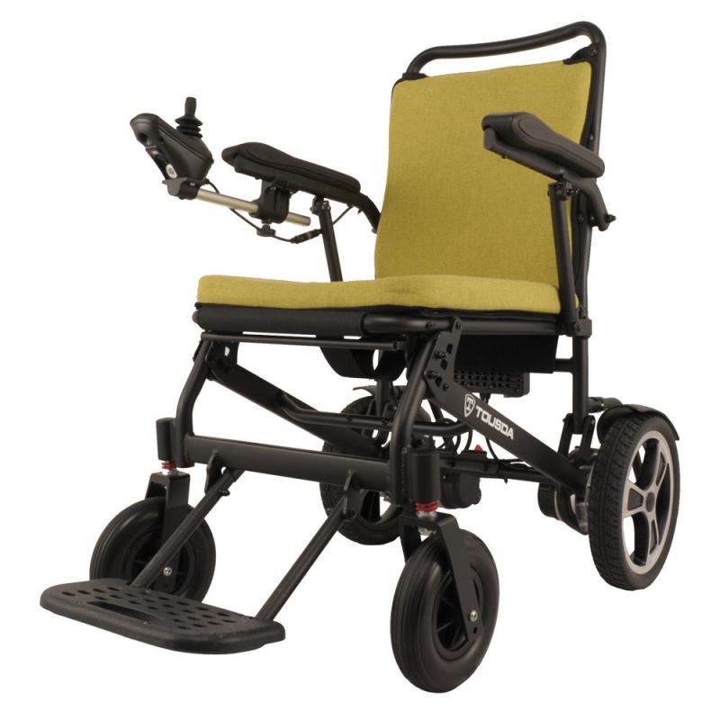 Aluminum Frame Handicap Folding Portable Comfortable Transfer Disabled Power Wheelchair