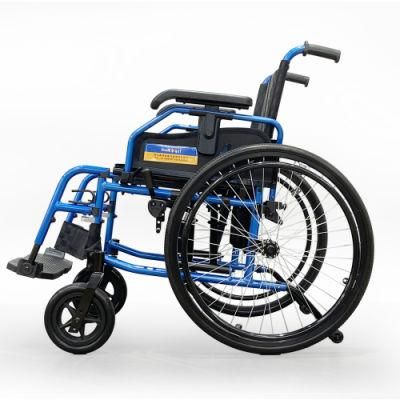 Folding Hospital European Manual Steel Handicapped Wheelchair Wheel Chair with CE Hot Sale