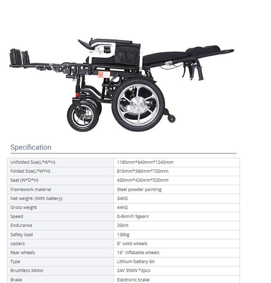 Simple Hot Selling Electric Travel Wheelchair for The Elderly Light Folding Electric Wheelchair