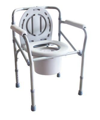 Multi Functional Foldable Portable Disabled Patient Transfer Commode Chair Toilet