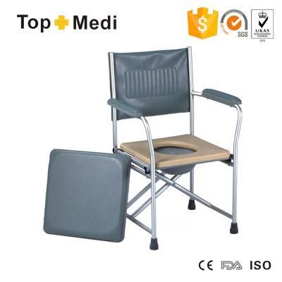 Economic Elder Commode Wheelchair with Toilet Cover