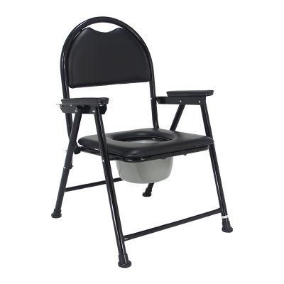 Portable Hospital Toilet Commode Chair with Bedpan