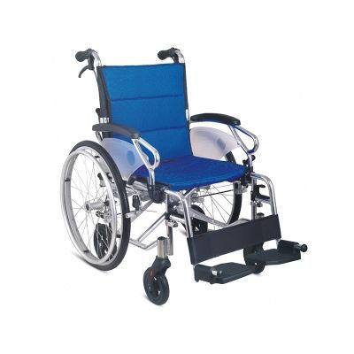 Ce Approved Medical Rehabilitation Equipment Disabled Aluminium Manual Folding Wheelchair