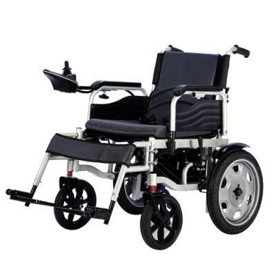 Wheelchair Folding Lightweight Portable Elderly Reinforced Steel Wheelchair with Brush Motor 500W and 20ah Lead-Acid Battery