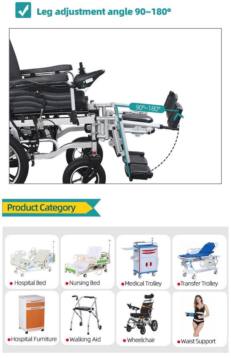 High Back Electric Wheelchair with Reclining Function