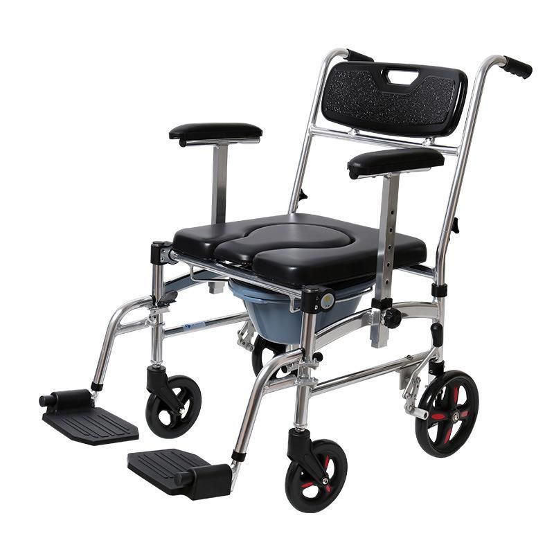 Health Care Folding Manual Commode Chair for Disabled