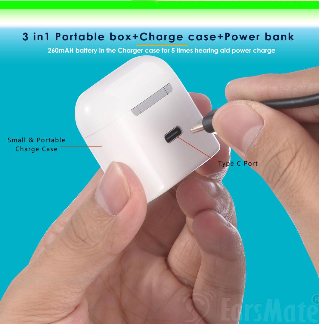 New Pocket Charge Box Invisible Cic in Ear Analog Hearing Aid Rechargeable Hearing Sound Amplifier for Seniors Deafness Assistance Earsmate G19