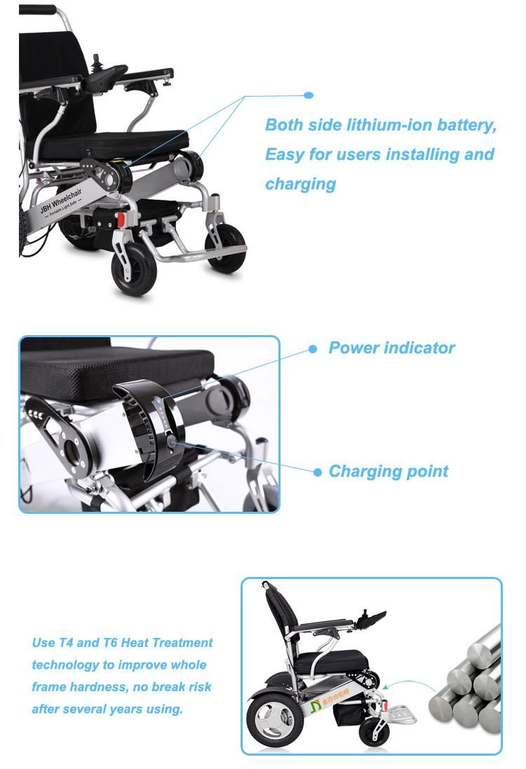 Aluminum Folding Lightweight Power Wheelchair with Ce and FDA