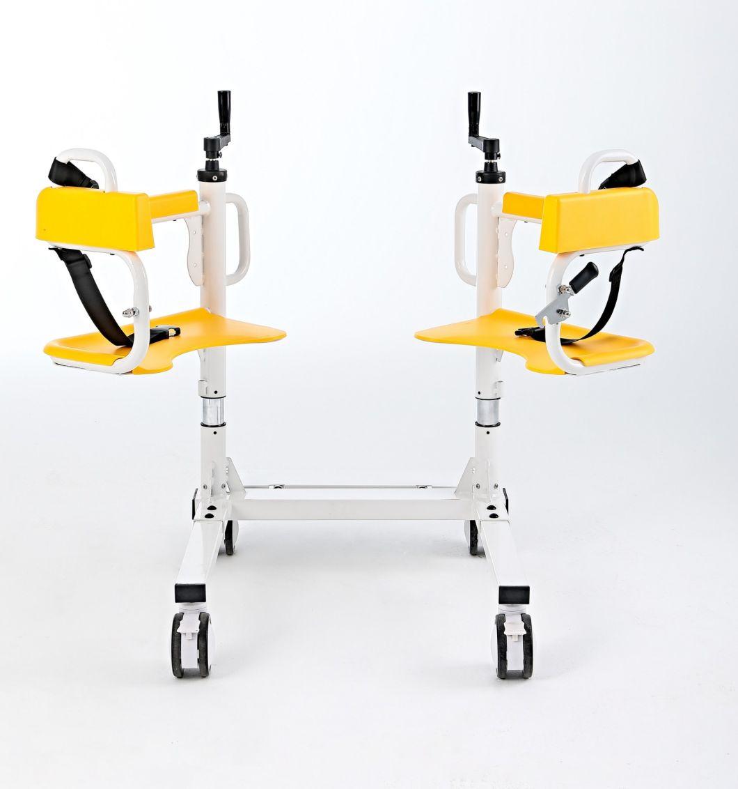 Mn-Ywj001 Hot Selling Patient Lifting Transfer Commode Chair for Elderly