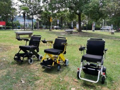 aluminum Alloy Lithium Battery Folding Portable Wheelchair with Ce, ISO13485