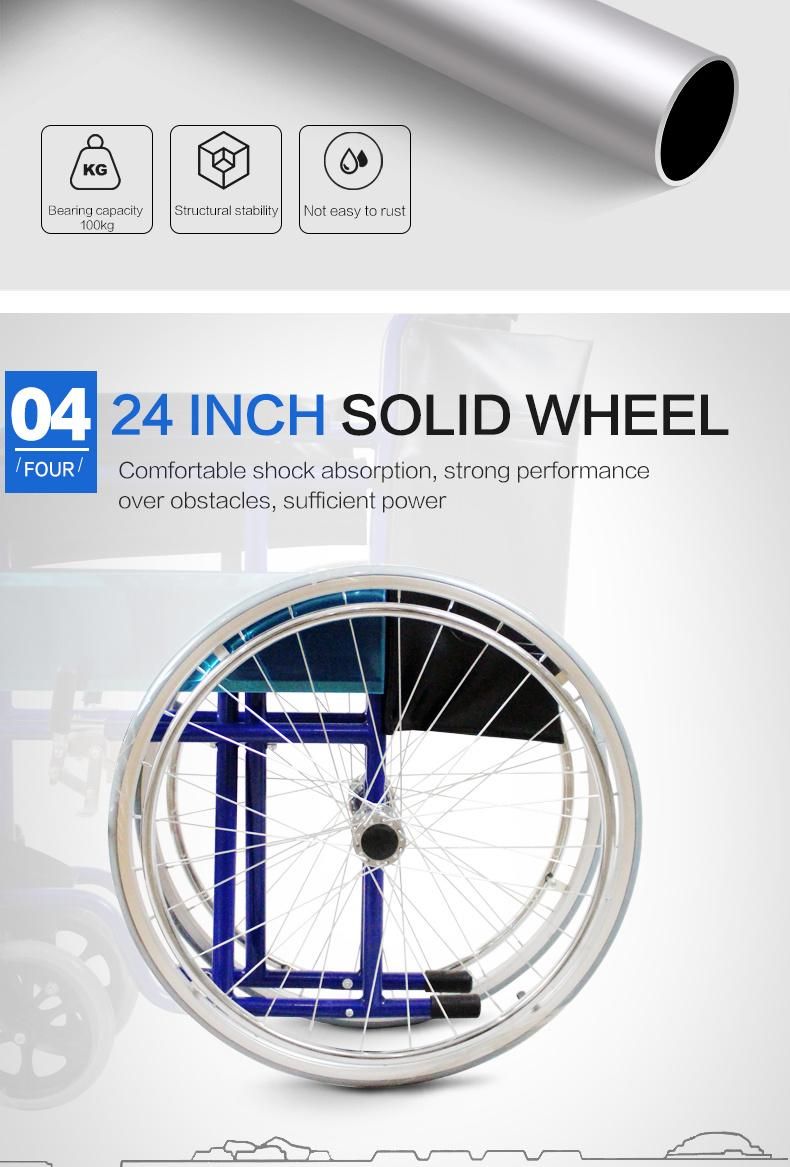 Hanqi Hq809 High Quality Wheelchair with Detacheable Handle and Legrest