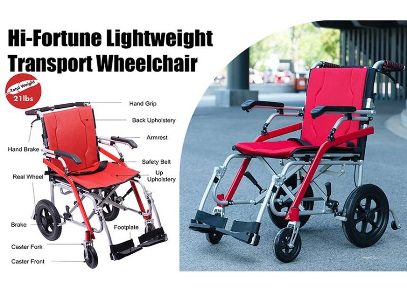 Hospital Portable Foldable Super Lightweight Manual Wheelchair