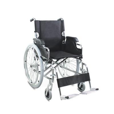 New Product Economical Foldable Steel Manual Wheelchair for Disabled Elderly