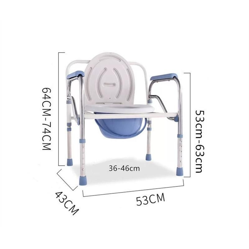 High Quality Household Commode Chair Potty Chair for Elderly and Pregnant Women Folding Shower Chair