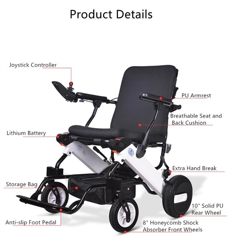 120kg Loading Lightweight Foldable Electric Wheelchair