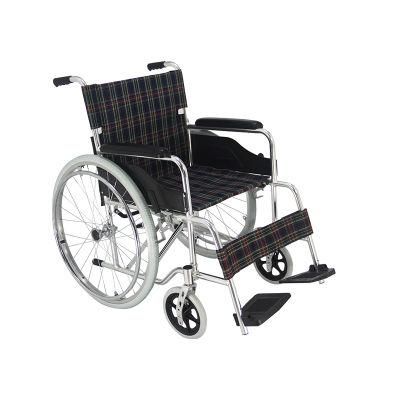High Quality Handicapped Hospital Folding Manual Lightweight Wheelchair