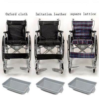 Cheap Elder Folding Transport Manual Commode Wheelchair