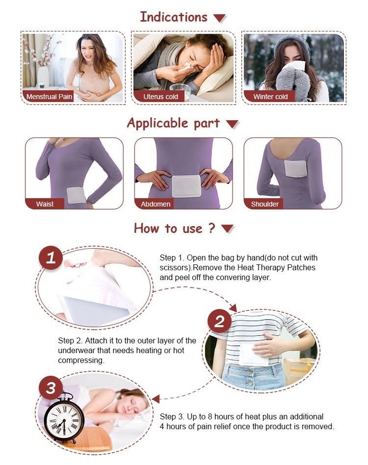 Health Care Women Cramp Menstruation Pain Relief Self Heating Pad