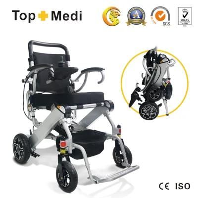 Topmedi Aluminum Light Weight Foldable Electric Power Wheelchair