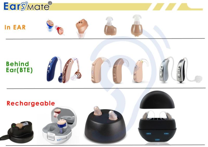 Portable Hearing Aid with USB Charger Rechargeable Digital Hearing Aid