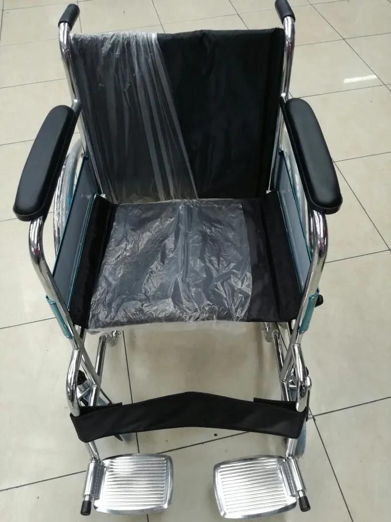 Medical Equipment Cheap Prices Hospital Foldable Steel Manual Wheelchair