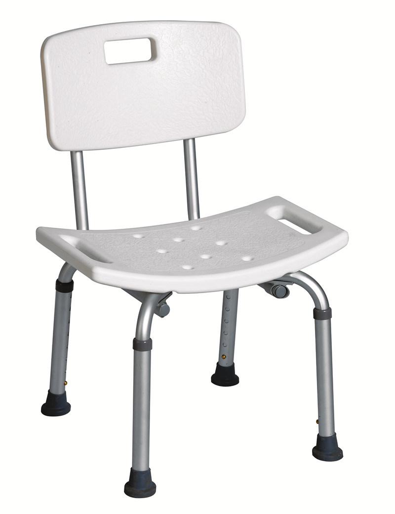 Standard Aluminum Anodized Shower Chair with Backrest