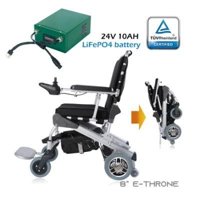 Lightest 8inch 12inch Folding Electric wheelchair