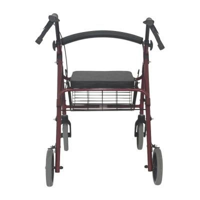 Aluminum Frame Assisted Walking Wheelchair Adult Disability Walker Rollator