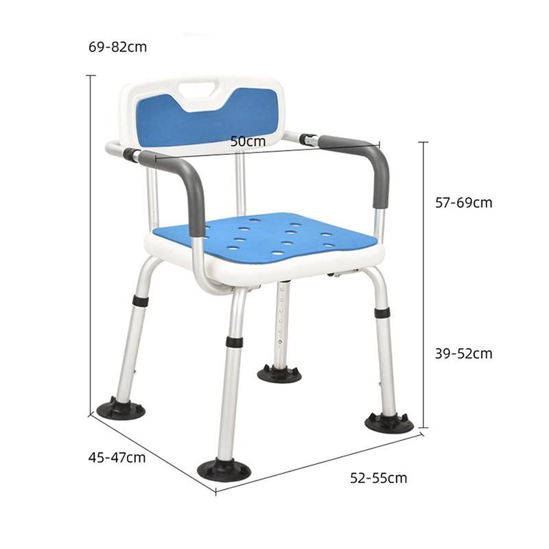 Old Man Shower Chair Antiskid Bathroom Stool for Pregnant Women Adjustable Height