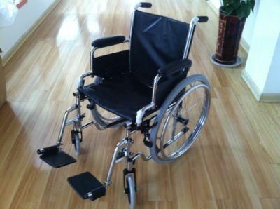 Disabled Steel Frame Newest Manual Handicapped Wheelchair with CE Certificate