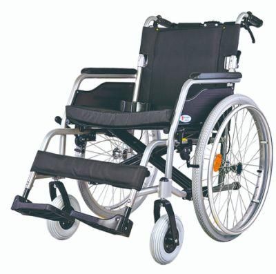 Quality Economic Folding Manual Wheelchair with Chrome Frame