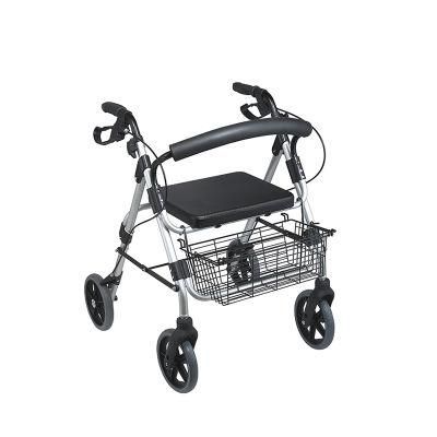 Topmedi Medical Equipment Foldable Aluminum Rollator with Brake