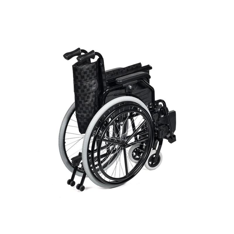 Outdoor Transport Patient One Handed Folding Manual Wheelchair