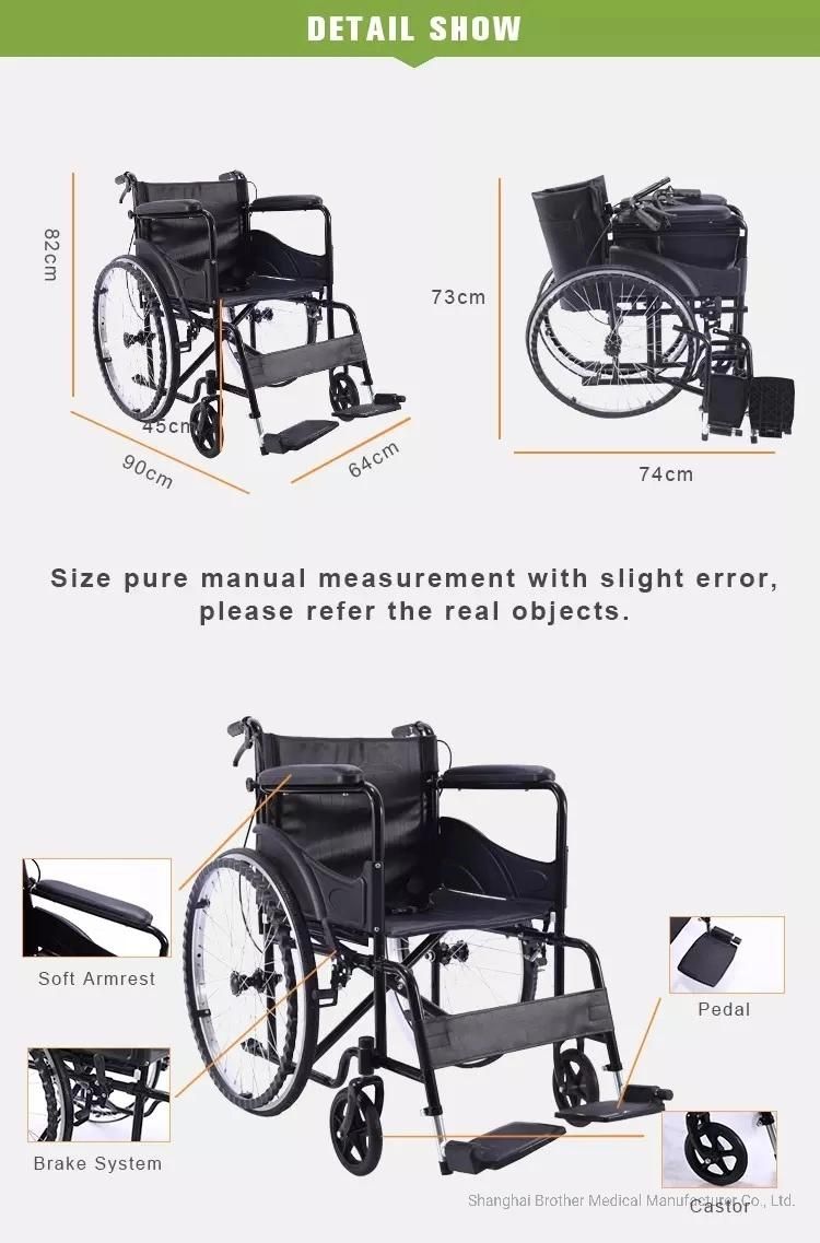 High-Quality Manualfacturer Manual Aluminum Wheelchair Folding with Several Functions