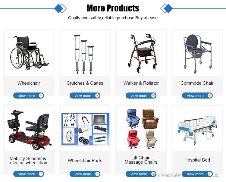 Aluminum Frame Folding Head Aid Manual Wheelchair for Elderly People