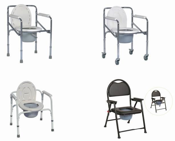 OEM High Quality Foldable Commode Chair for Elderly and Disable