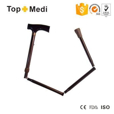 Topmedi Rehabilitation Therapy Supplies Foldable Height-Adjustable Aluminum Canes