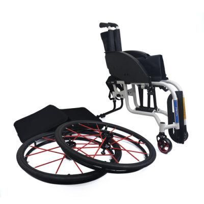China Topmedi Lightweight Aluminum Wheel Chairs Suppliers Leisure Wheelchair with CE Cheap Price Tls725lq