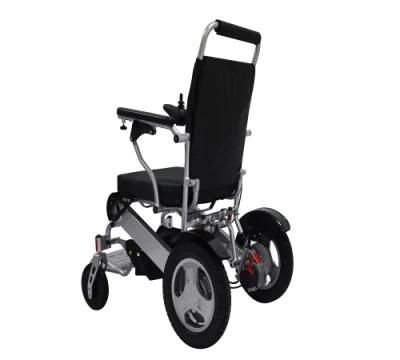 Popular Luxury Ultralight Foldable Electric Power Wheelchair with Aluminum Alloy 250W Brushless Motor for Disabled