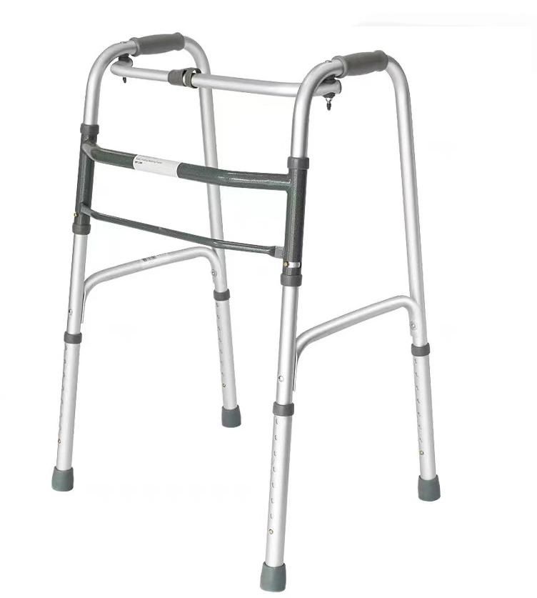 Rollator Walker Lightweight Aduminum Adult Singe Button Folding Walker Frame