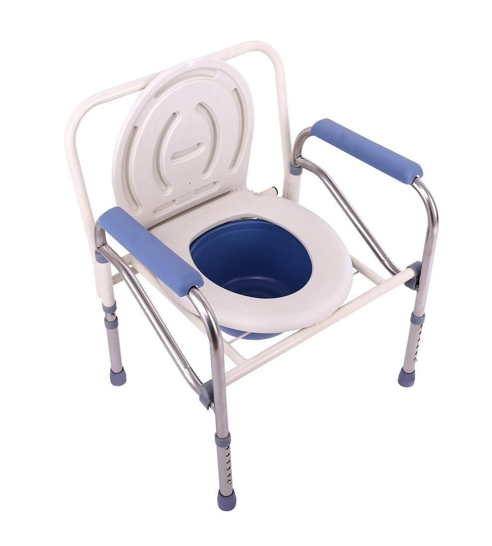 Factory Price Health Care Aluminum Lightweight Shower Toilet Commode Chair for Older People