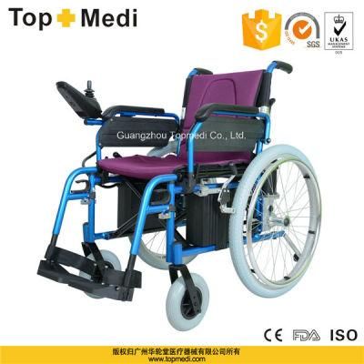 Topmedi Aluminum Foldable Power Electric Self-Propelled Wheelchair