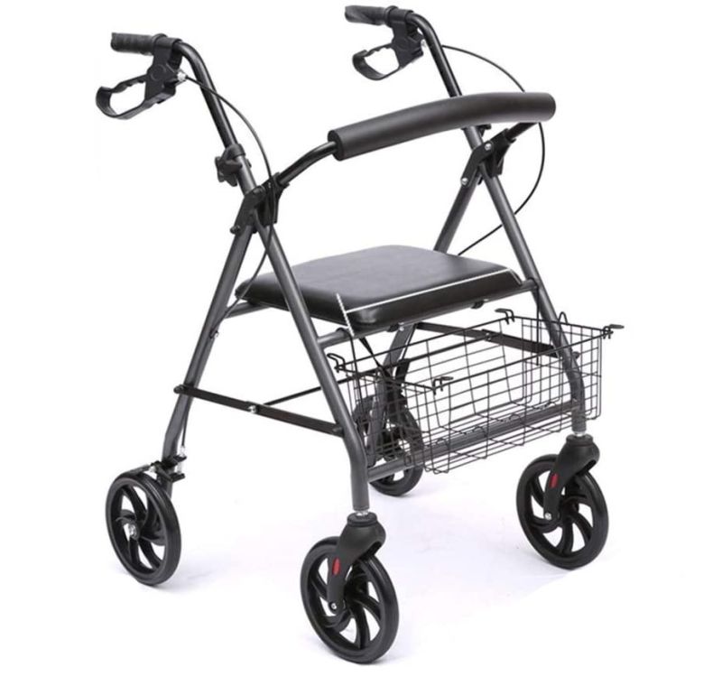 Economic Medical Rollator Walker Four Wheel Folding Walker, Linghtweight Disabled Scooter