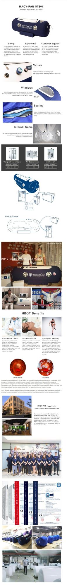 1.3 ATA Portable Hyperbaric Oxygen Therapy Equipment for Family Use